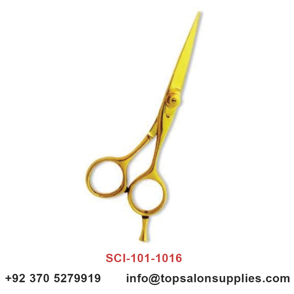 Professional Hair Cutting Scissor with Razor Edg. Multicolor Coating. Three Rings With Screw Adjust