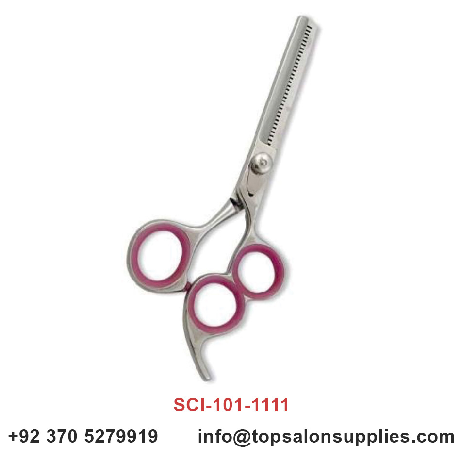 Professional Thinning Scissors, One Blade Teeth and One Blade Razor, Mirror Finish, Three Rings